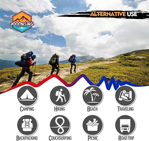 Miniatura 6 de ZOOOBELIVES Colchoneta de dormir ultraligera con almohada incorporada colchón inflable de camping para mochileros viajes y senderismo alfombrilla