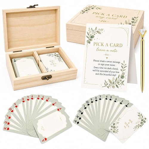 Eucalyptus Wedding Guest Book Playing Cards - Blank Deck Alternative