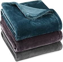 Onarway Dog Blanket for Pet Washable: Fluffy Soft Medium Throw for Cat Puppy Kitten Dogs - 3packs 70x100cm Pet Blankets for Sofa Bed Car Indoor Grey Purple Lake Green