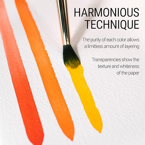 Miniatura 5 de Maimeri Blu PR168 - Pintura de acuarela profesional de un solo pigmento, 0.4 fl oz, luz roja permanente, tubo de pintura de acuarela transparente y