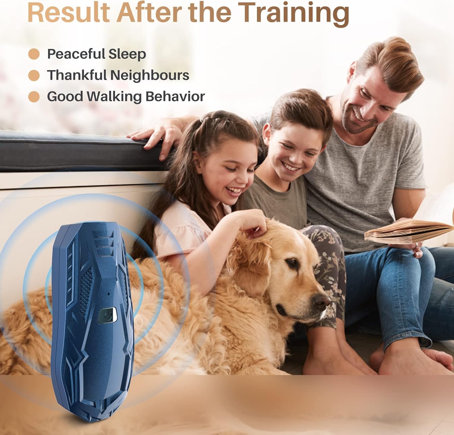 Ahuyentador de Perros, Antiladridos para Perros Ultrasónicos Portátil con Doble Frecuencia, Anti Ladridos para Perros con Alcance Efectivo de 16.4 Pies para Entrenamiento en Interiores y Exteriores