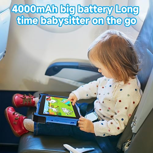 Miniatura 6 de Tableta para niños de 7 pulgadas, Android 15 para niños, Octa-Core, 10 GB de RAM +64 GB de ROM de 512 GB expandir, doble cámara, con funda