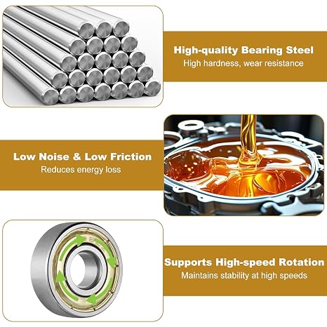 40 Pcs 608zz Ball Bearing,Longboard Roller Skate Bearing,608 ZZ Kugellager