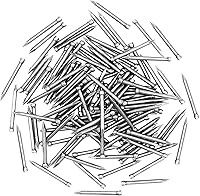 QJZXUEZHEN 100pcs 1-Inch Finishing Nails, 13 Gauge Carbon Steel Small Head Nails for Baseboards, Trim & Hardwood - Corrosion Resistant