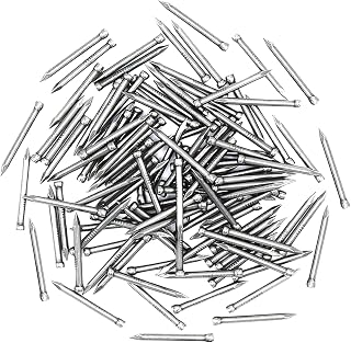 QJZXUEZHEN 100pcs 1-Inch Finishing Nails, 13 Gauge Carbon Steel Small Head Nails for Baseboards, Trim & Hardwood - Corrosion Resistant