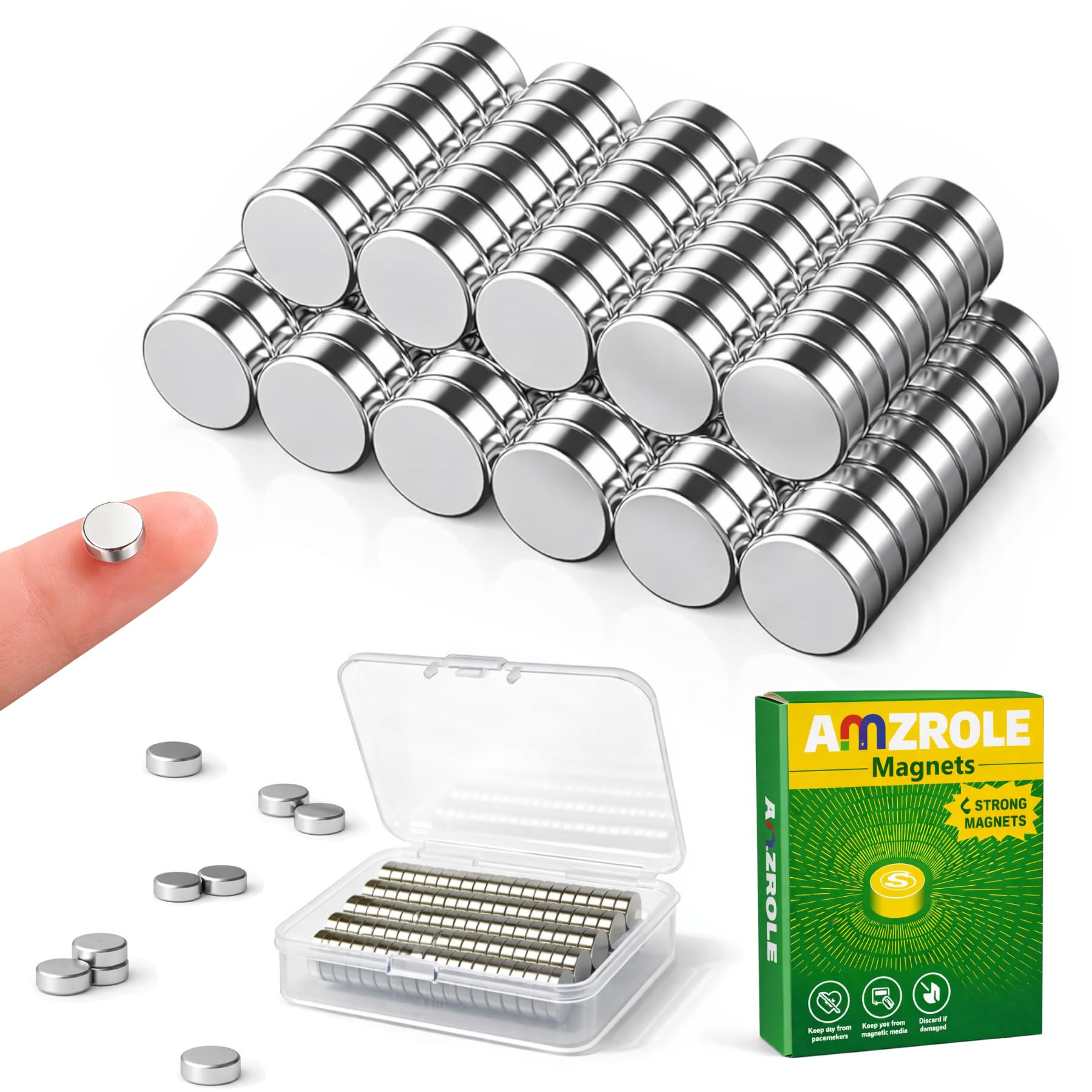 100 Stück Mini Neodym-Magnete,6X2mm Runde Starkmagnete mit starker Haftkraft – Ideal für Magnettafel, Whiteboard, Kühlschrank und Handwerk