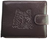 Vista 33 de Hombres Cool Eagle Wolf Caballo Totem Cuero Vaca Vertical Cartera Cremallera Multi-tarjeta Titular, Tótem de caballo, Minimalista