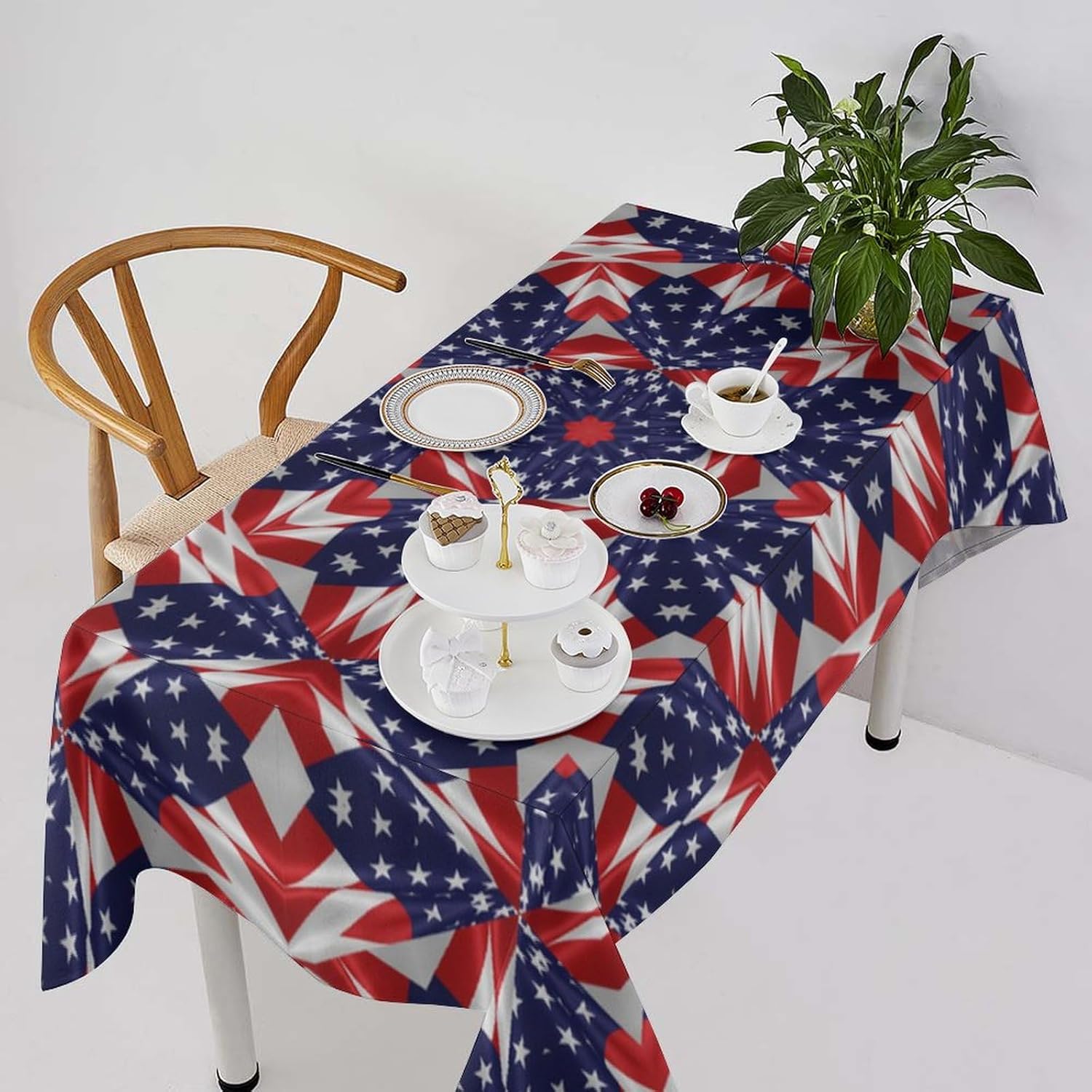 Vintage Floral Boho Tablecloth, Retro Botanical Wildflower Watercolor Colorful Leaves Garden Flowers Waterproof Wipeable Table Cover for Picnic Holiday Party Kitchen Dining 55"x55"