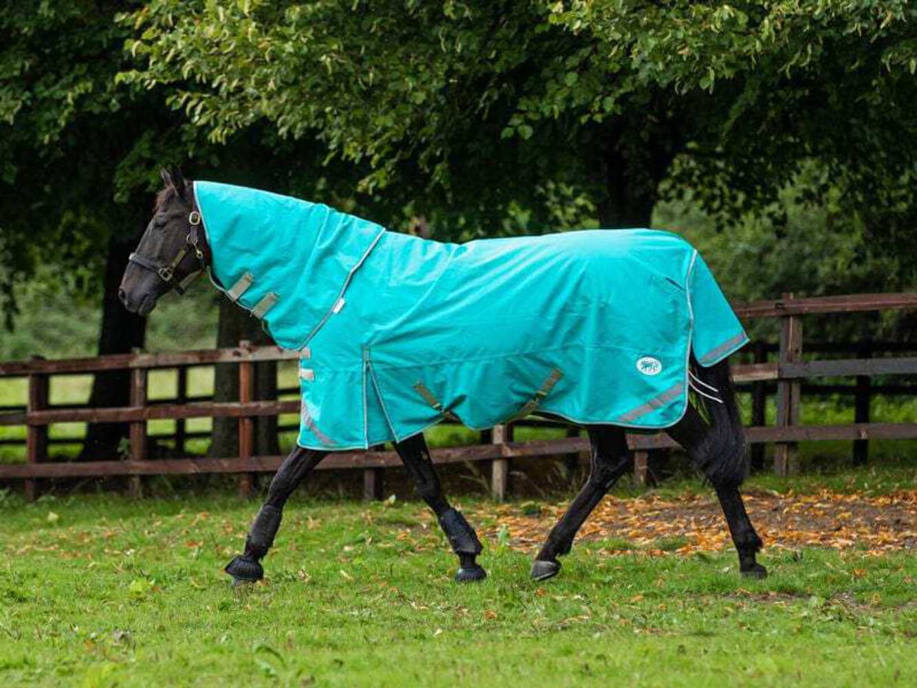 Swish Equestrian 50g Detachable Neck Turnout Rug - Peppermint 1200denier