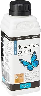 Polyvine Decorators Varnish - Water Resistant Clear Varnish with UV Protection - Seals and Protects Emulsion Paint, Wallpaper, Interior Wood, Furniture, Plaster & Fabric - Dead Flat Finish, 500ml