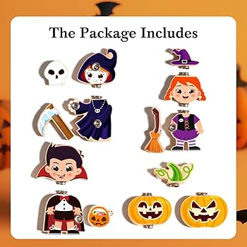 Amazon.com: HUZU Halloween Snap Together Dress Up Building Blocks