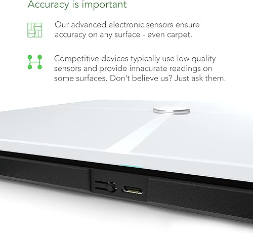 Miniatura 3 de Qardio Base X - Báscula inteligente WiFi y composición de cuerpo completo con 12 indicadores de fitness Activado por aplicación para iOS Android