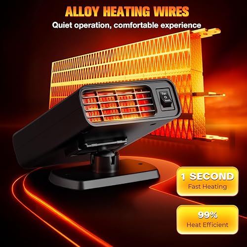 Miniatura 3 de Calentador de coche de 12 V, calentador portátil para automóvil, 2 en 1 calentadores de calefacción y refrigeración rápida que se conecta al