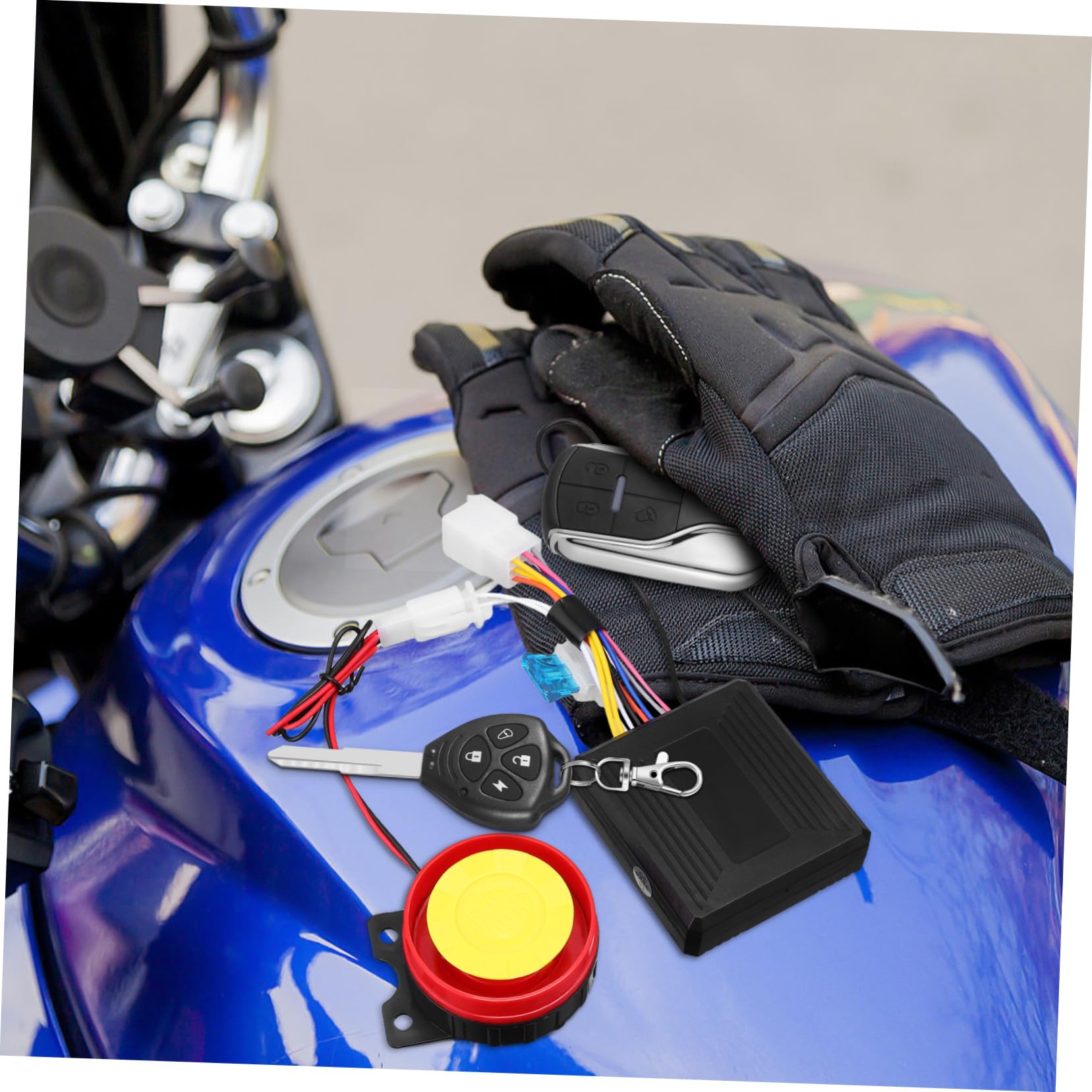 Ciieeo Allarme Antifurto Moto con Avvio Remoto Dispositivo di Sicurezza per Scooter e Motociclette Localizzatore Veicolo e Telecomando Facile da Usare