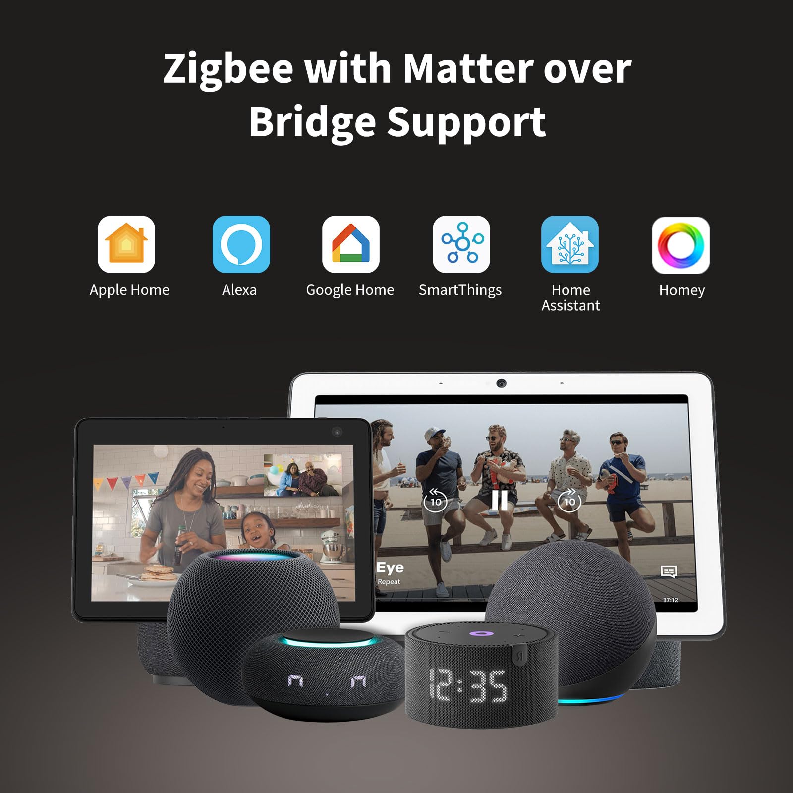 Aqara Interruptor con Pantalla V1 UE (4 Elementos 2 Canales con Neutro), Interruptor Inteligente con Pantalla LCD, Compatible con Apple Home, Alexa y Google Home, requiere un Aqara Hub Zigbee