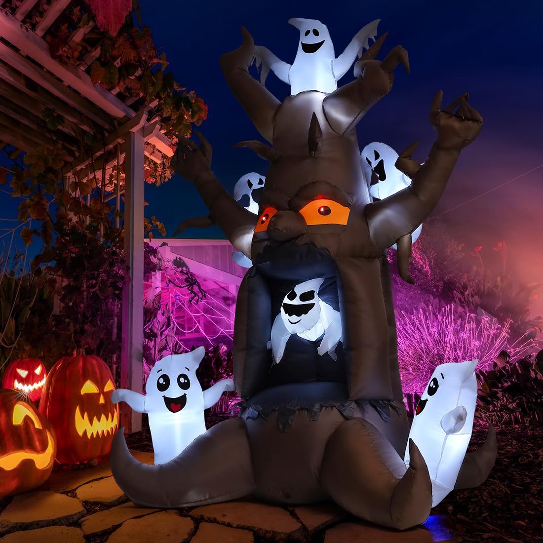 Amazon.co.jp: GOOSH 8フィート ハロウィーン 空気注入式 アウトドア