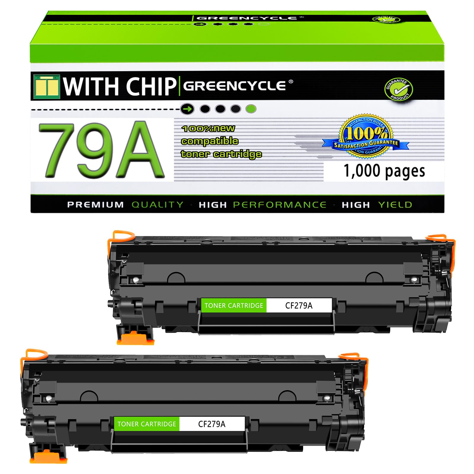 greencycle 79A CF279A Compatible M12w M26nw Toner Cartridge Replacement for HP 79A CF279A Work with Laser Jet Pro M12 M12a MFP M26a M26w Printer (