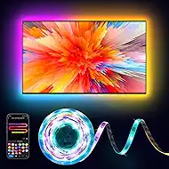 Pak RGB+IC LED Strip Lights for Bedroom & TV, 32.8ft Smart Lights with Remote APP Control, DIY 16 Million Colors, Music Sync Color Changing LED Lighting, 44 Scene Modes, Work with Alexa & Google