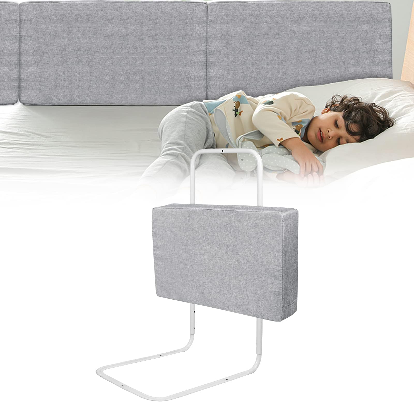 LZQ Kinderbettgitter 60cm - Höhenverstellbarer Bettschutz Für Baby & Kleinkind