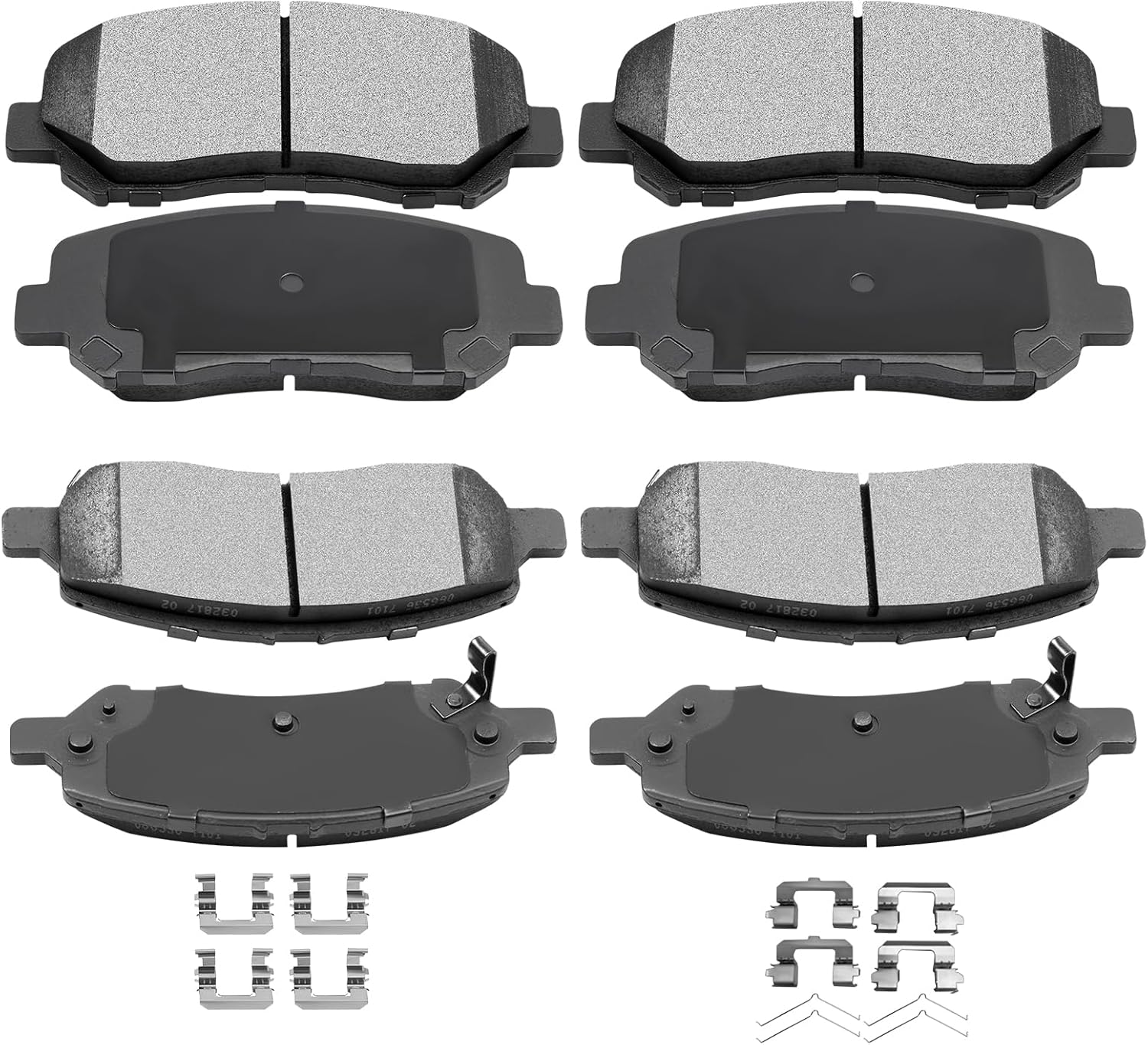 ECCPP Premium D1647 D1623 Front Rear 8PCS Ceramic Brake Pads Sets For 2013 2014 2015 2016 for Dodge Dart