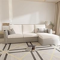 Vista 28 de EFELIM Funda de cojín seccional de 4 piezas para sofá en forma de L, funda elástica para sofá de 1, 2, 3 asientos, funda antideslizante para sofá