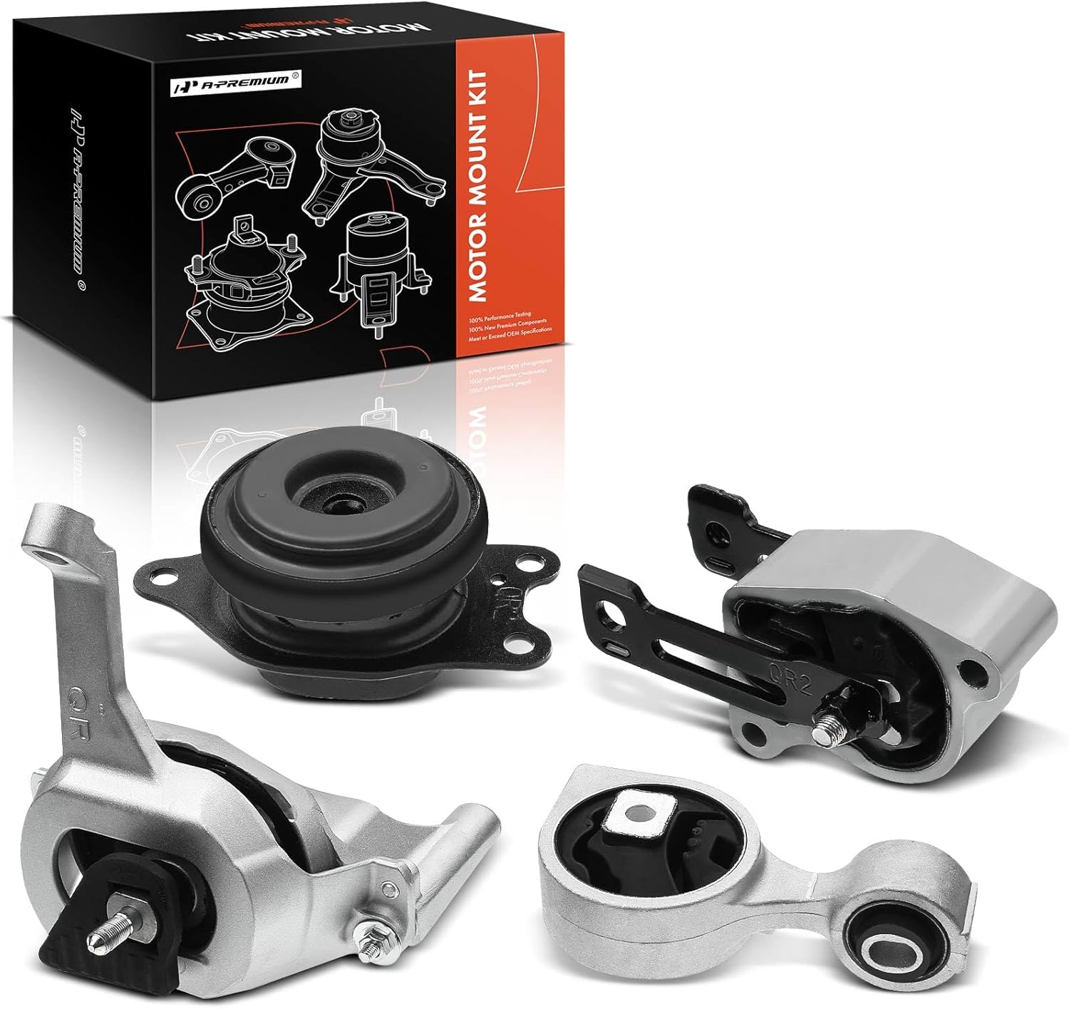 A-Premium 4PCS Engine Motor Mount and Transmission Mount Set Compatible with Nissan Altima 2007 2008 2009 2010 2011 2012, 2.5L, Replace# 11220-JA000 11350-JA00A