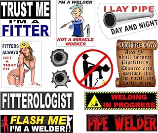 Hard hat Stickers, Pipefitter 12 Sticker Pack