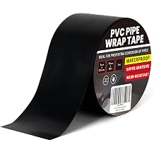 TAPEBEAR Corrosion Protection PVC Pipe Tape 3" x 33Yard 7mil Thick Black
