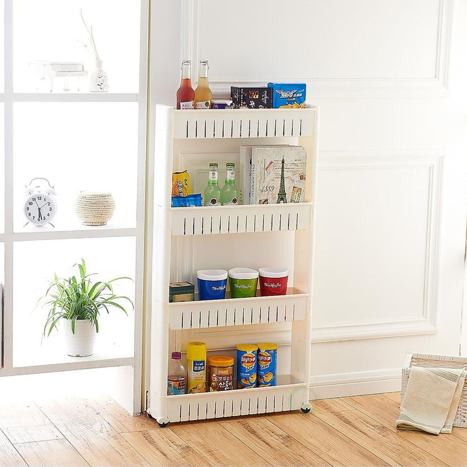 Buy Taylor & Brown 4Tier Slim Slide Out Kitchen Trolley, Storage Shelf