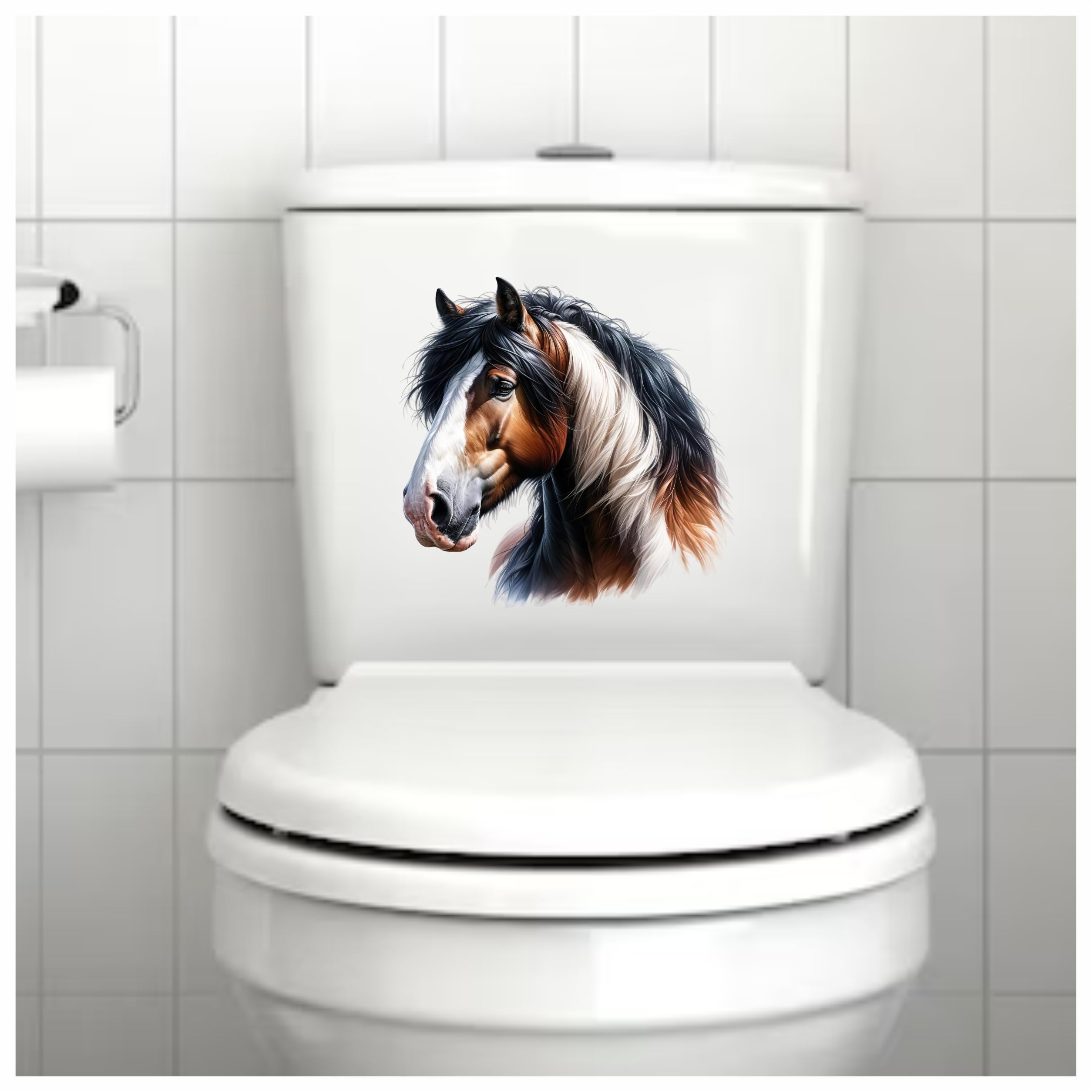 x4 Shire Horse Vinyl Stickers, Vibrant Blackout Waterproof Decals, Multi Purpose 1@ 20cm Tall Ideal for Toilets car - Image 2