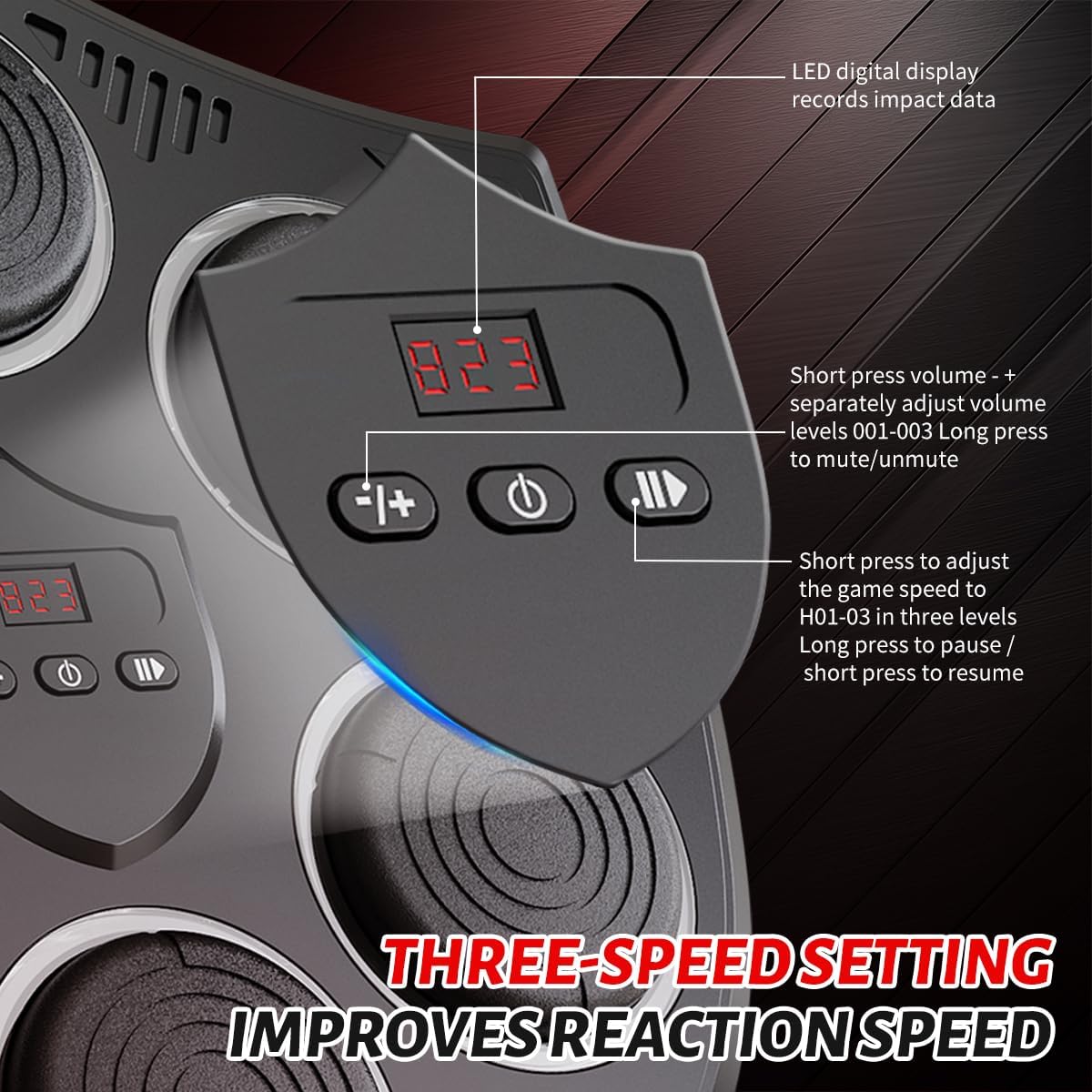 Music Boxing Machine for Adults, Wall Mounted Smart Punching Trainer, Interactive Boxing Target for Home Fitness