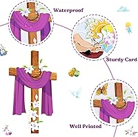 Vista 3 de Tablero de anuncios de Pascua Jesús Él ha resucitado, decoraciones para el aula, Pascua religiosa Jesús resurrección, recortes de cruz, Biblia