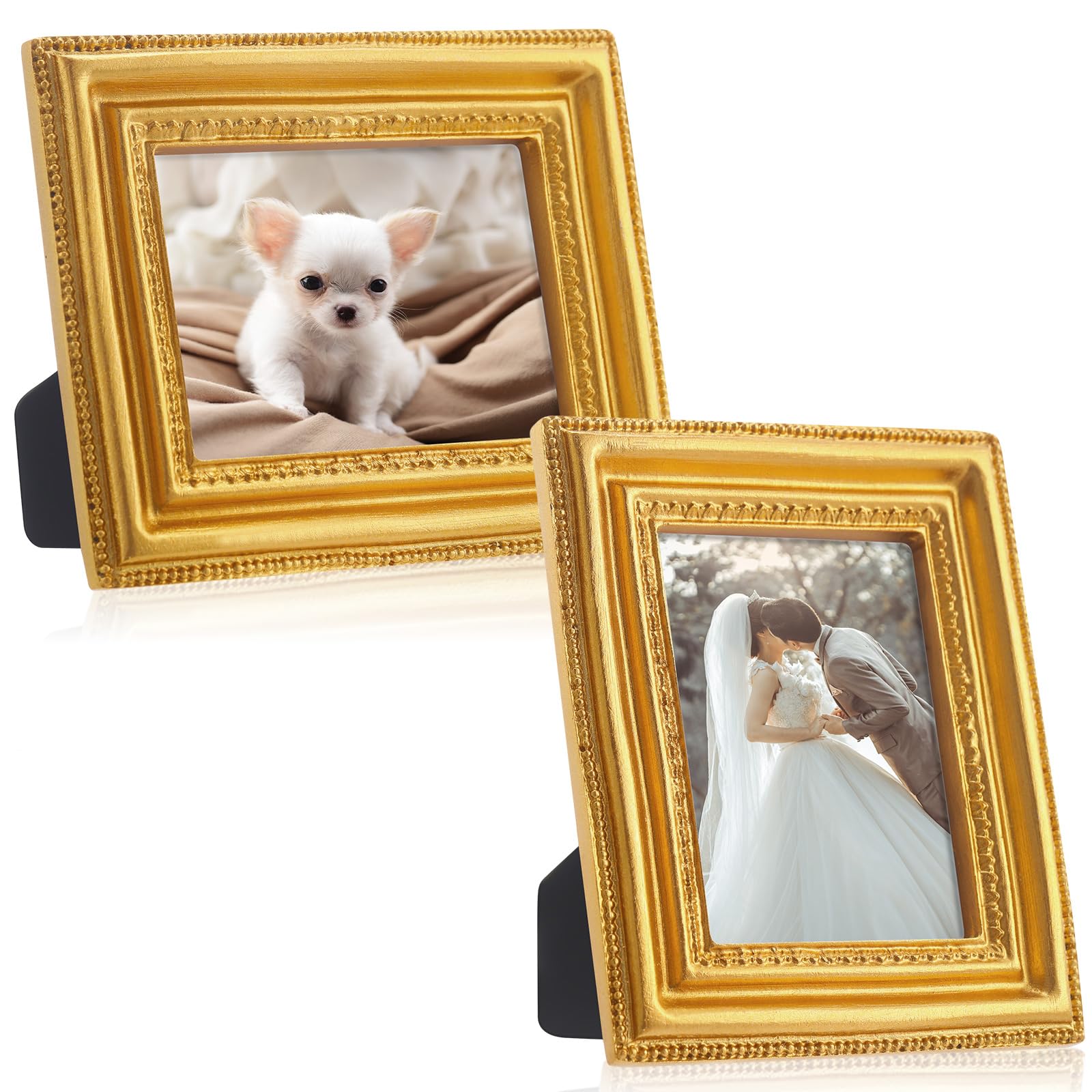 Cadres photo ornés pour décoration murale et petits formats rétro 6,3x8,9cm