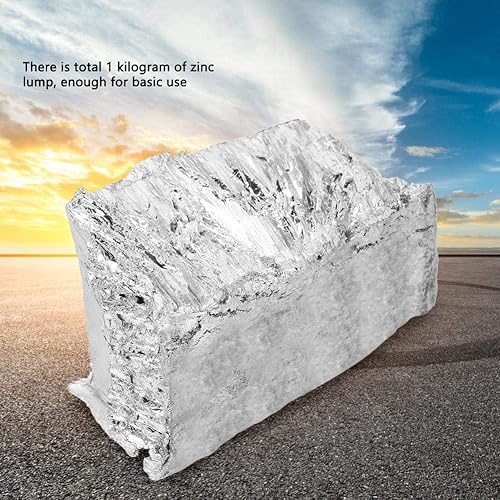 Miniatura 9 de Zinc puro de 2.2 lbs2.2 libras de alta pureza de zinc, 99.995% lingote de muestra de metal de bloque de Zn