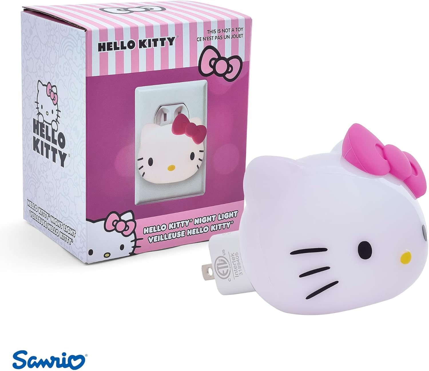 Ukonic Sanrio Hello Kitty Face Plug-in Nightlight, LED Mood Light