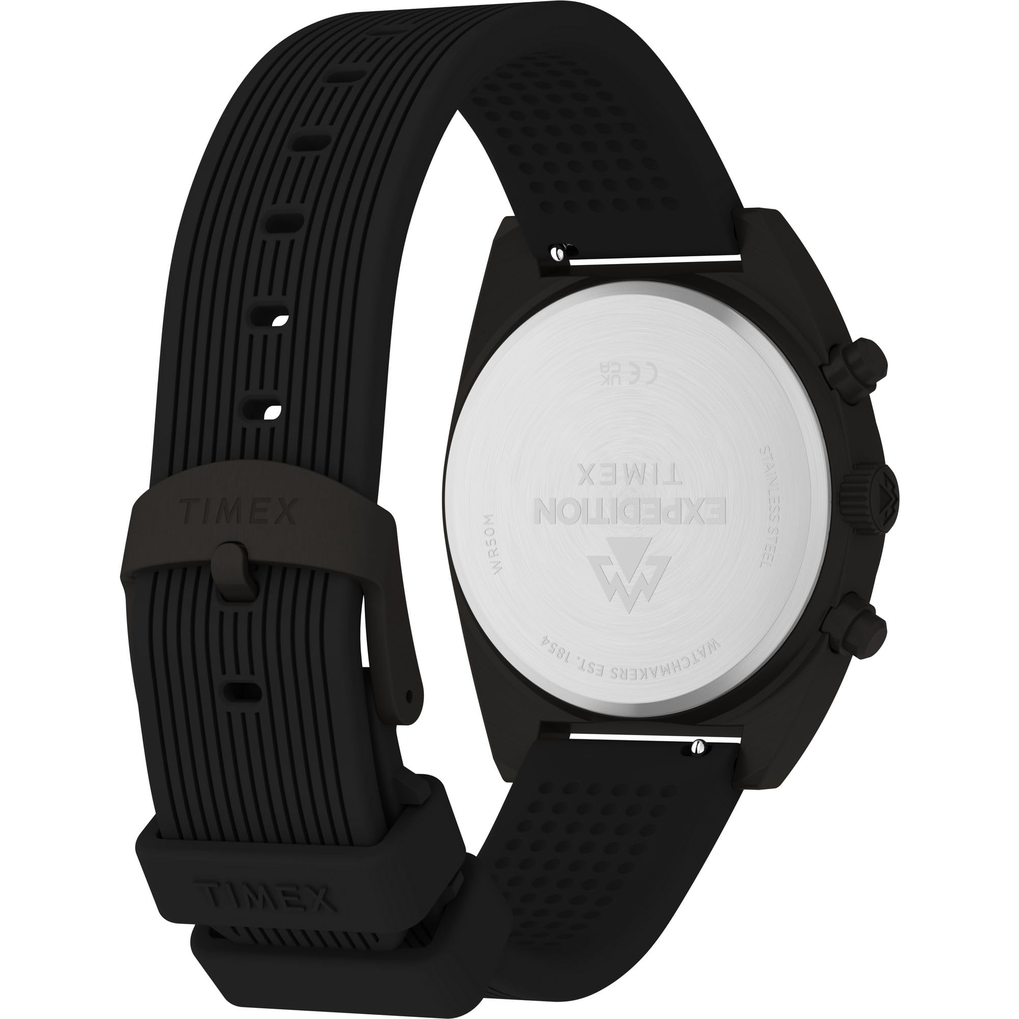 Timex Men's Expedition Capstone Chronograph 41mm Watch - Black Two- Piece Black Dial Gunmetal Case - 5
