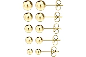 Golden Glamour: 316L Surgical Steel Ball Earrings for Enduring Elegance