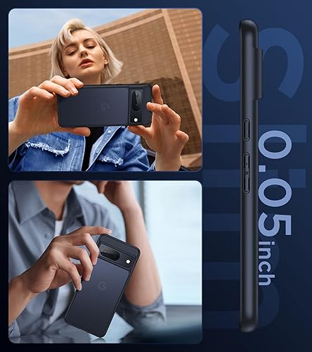 Miniatura 7 de Humixx Funda a prueba de golpes diseñada para Google Pixel 8 protección contra caídas de grado militar tacto sedoso definitivo Protector translúcido