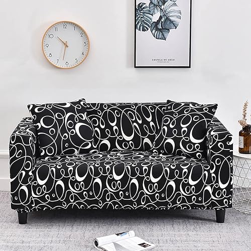 WSSBK 1 juego de funda de sofá elástica a rayas para sala de estar mascotas sofá funda de silla en forma de L 1234 plazas tamaño de 4 plazas