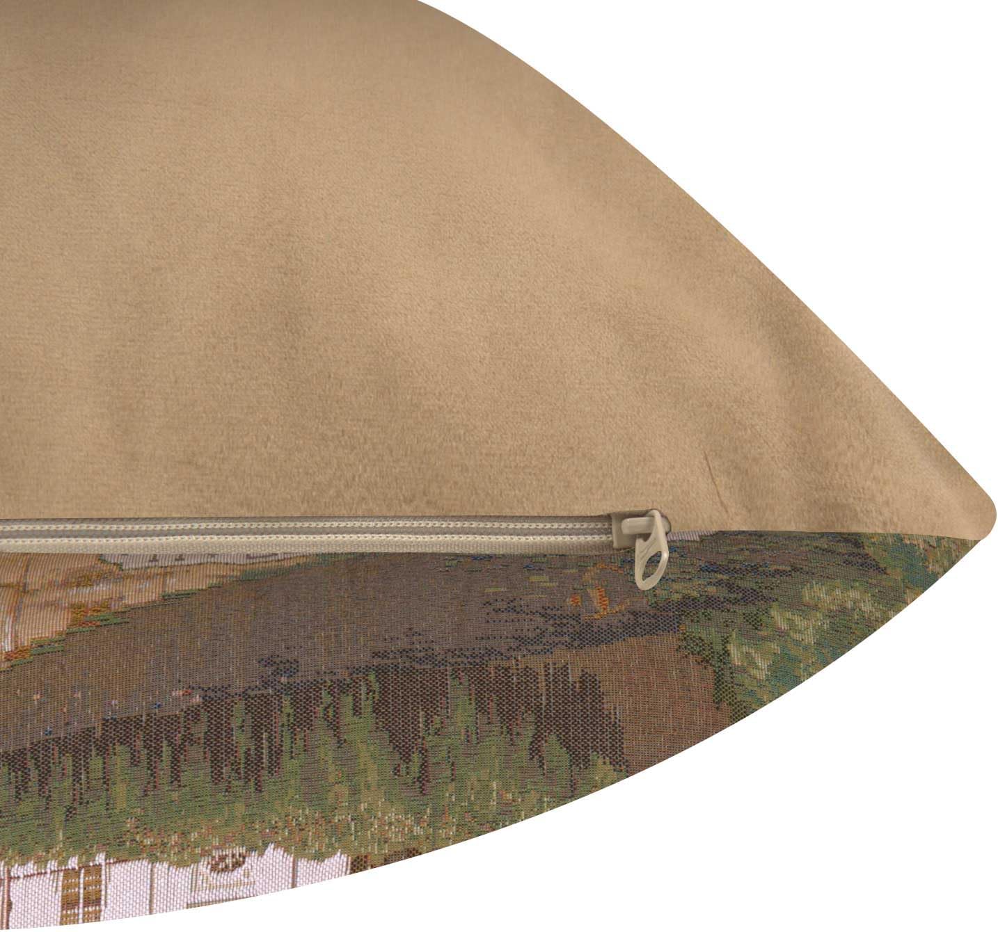 Castle Azay Le Rideau French Tapestry Cushion - 19 in. x 19 in. Cotton by Charlotte Home Furnishings