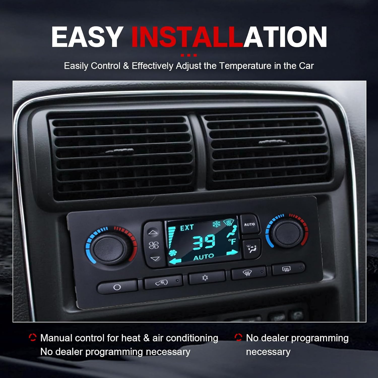 10367041 A/C Heater Climate Control Module Panel Switch Compatible with 05-06 Chevy Silverado Suburban GMC Sierra Yukon Envoy Cadillac Escalade Rainier Hummer Bravada 15855848 15832314