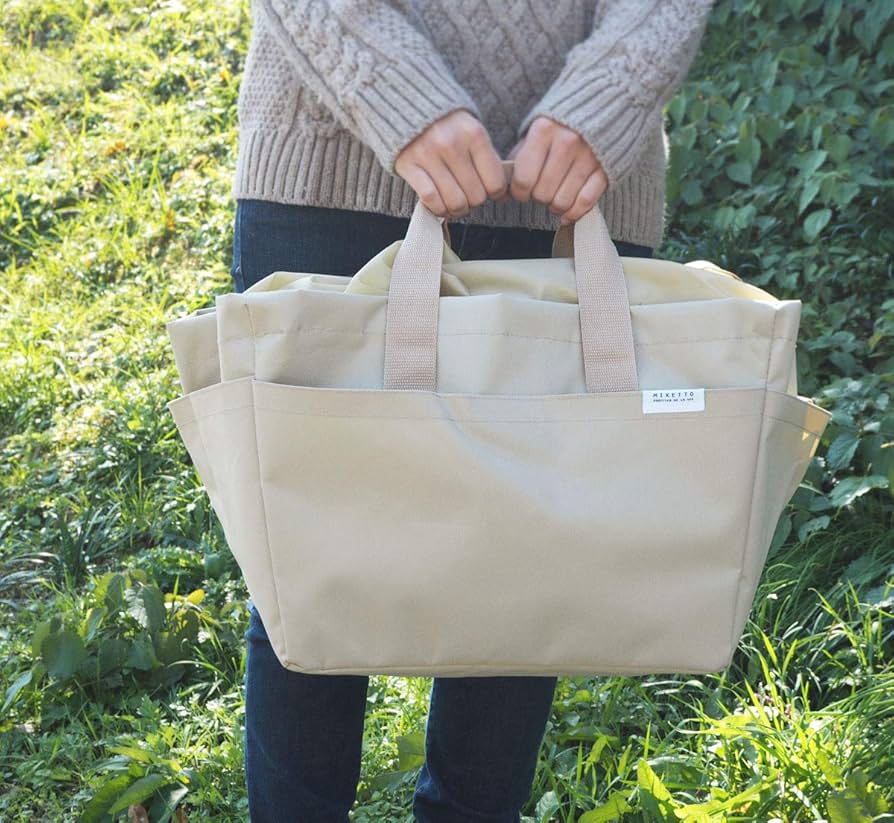 MISTO ベージュ かごバッグ 保存袋付き A MON GOUT かごバッグ カゴバッグ Rectangle-Basic ベージュ