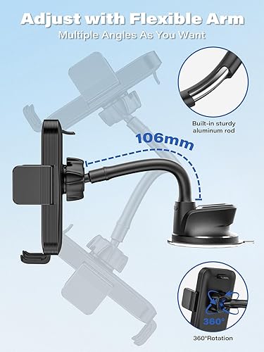 Miniatura 6 de OQTIQ Soporte para teléfono de barco con ventosa - Soporte impermeable para teléfono celular para tablero, kayak, vela, puerto deportivo, compatible