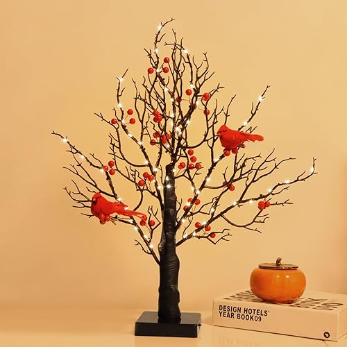 Fanshunlite Led Red Birch Tree