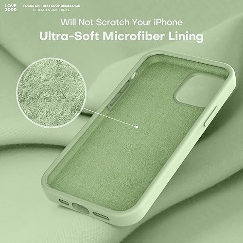 Miniatura 5 de LOVE 3000 Funda diseñada para iPhone 12iPhone 12 Pro, silicona de alta calidad con forro de microfibra suave antiarañazos funda protectora a prueba