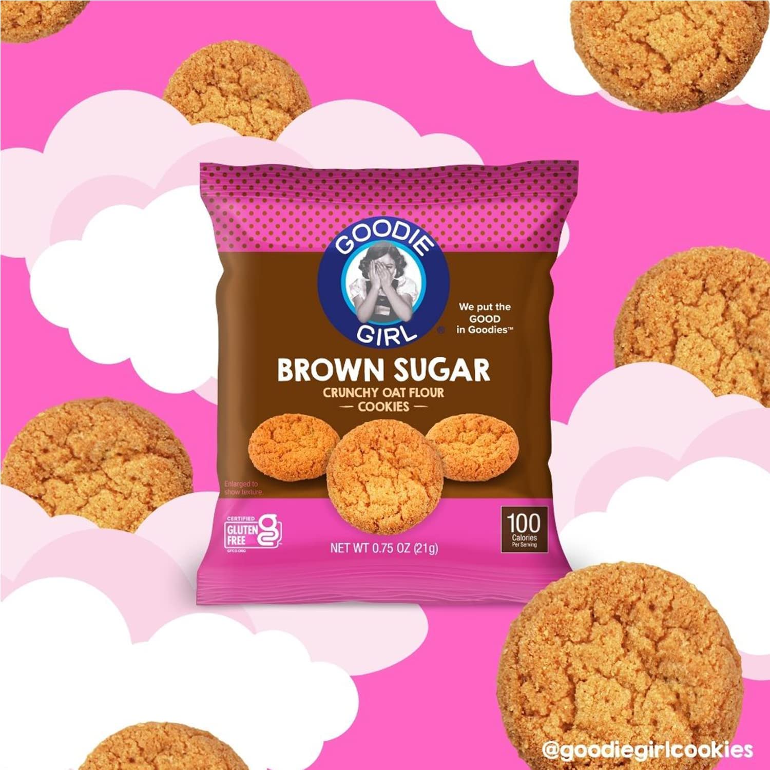 Goodie Girl, Mini Brown Sugar Cookie Snack Packs | Gluten Free, Peanut Free | 100 Calories (24 Pack)