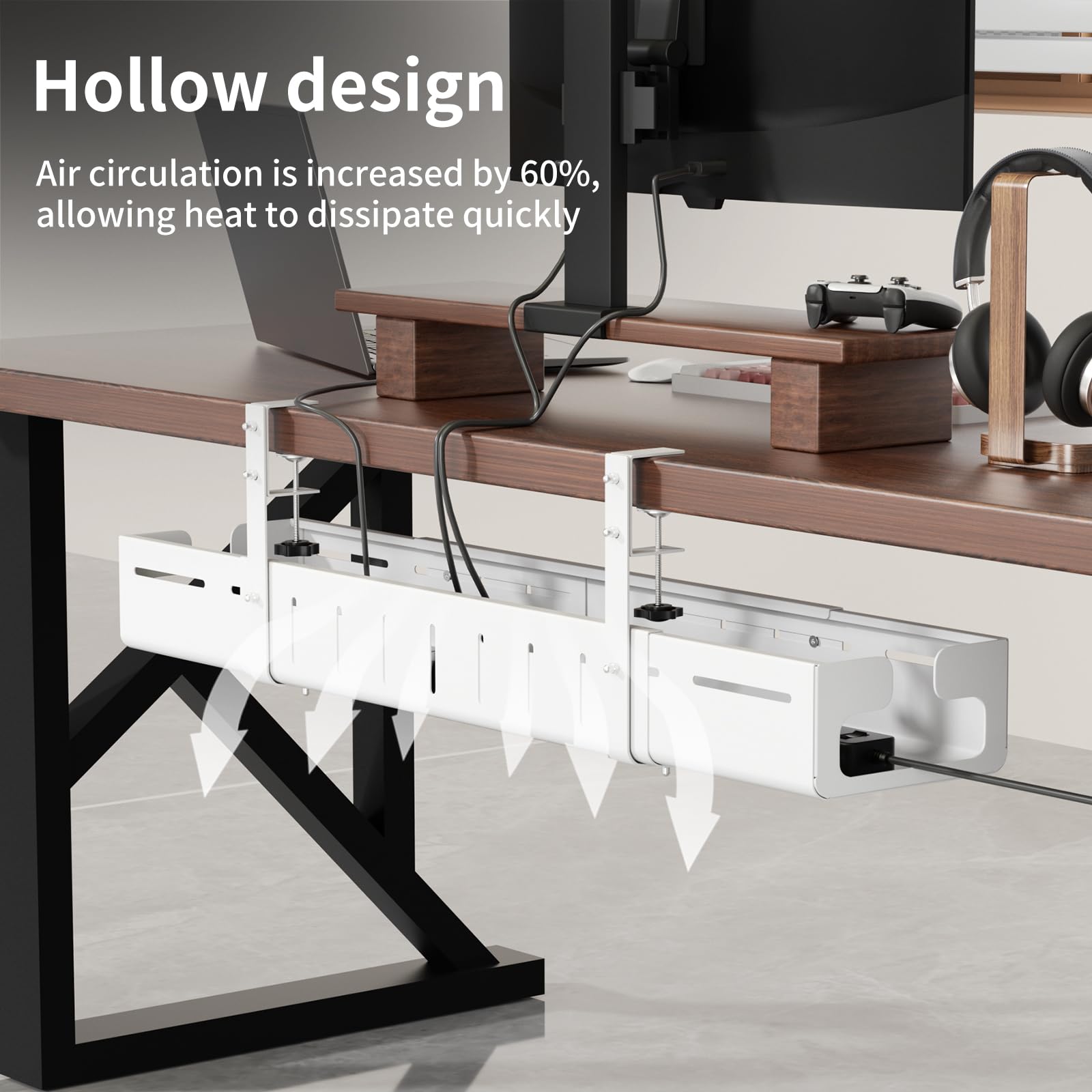 Under Desk Cable Tray - Organize Your Cables! -5