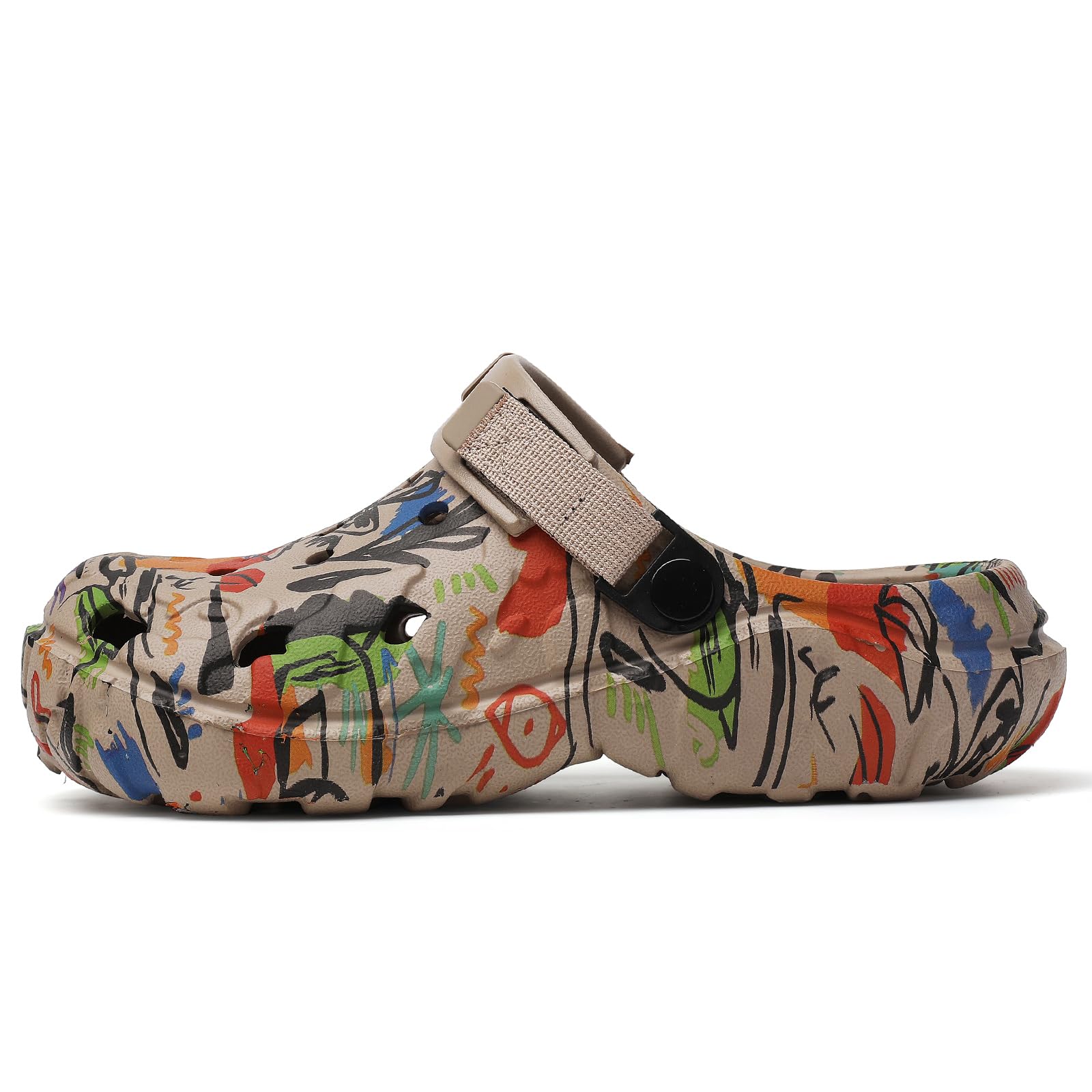 CERYTHRINA Zuecos para Hombre, Transpirables, Antideslizantes, Zapatos Casuales Estampados para Playa, Piscina, jardín y Caminatas de Verano, Sandalias Ligeras con Estilo EU 35-47