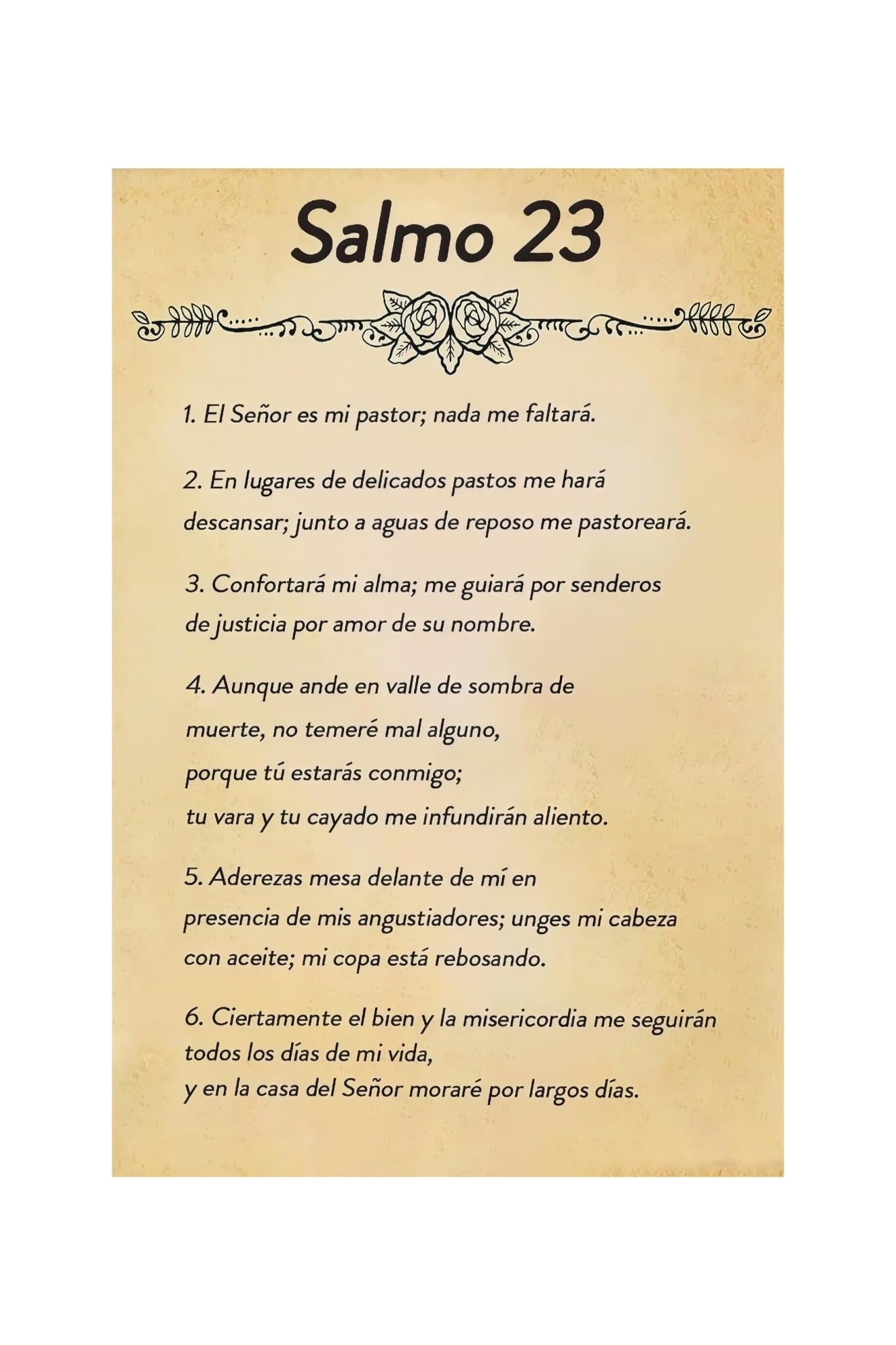 FNYUVNFAF The Lord is My Shepherd Bilingual Poster Psalm 23 Salmo 23 Inspirational Bible Verse Christian Home Canvas Print