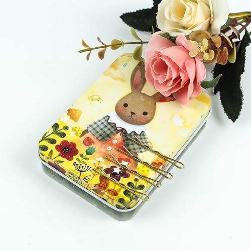 Miniatura 9 de Mini Bobby Pins marrón con bonita funda, 200 CT 1.38 pulgadas bronce pequeño para moños, horquillas de pelo premium para niños, niñas y mujeres,